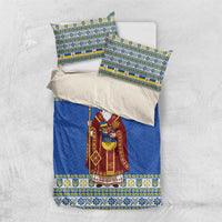 Ukraine Christmas Bedding Set Saint Nicholas Vyshyvanka Style - Wonder Print Shop