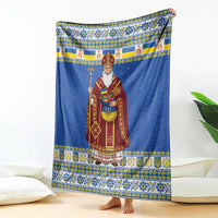 Ukraine Christmas Blanket Saint Nicholas Vyshyvanka Style - Wonder Print Shop