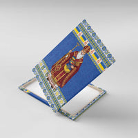 Ukraine Christmas Canvas Wall Art Saint Nicholas Vyshyvanka Style - Wonder Print Shop