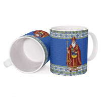 Ukraine Christmas Ceramic Mug Saint Nicholas Vyshyvanka Style - Wonder Print Shop