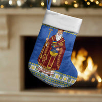 Ukraine Christmas Stocking Saint Nicholas Vyshyvanka Style - Wonder Print Shop