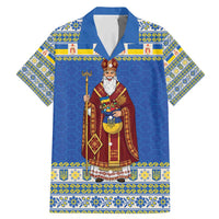 Ukraine Christmas Family Matching Mermaid Dress and Hawaiian Shirt Saint Nicholas Vyshyvanka Style - Wonder Print Shop