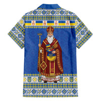 Ukraine Christmas Family Matching Off The Shoulder Long Sleeve Dress and Hawaiian Shirt Saint Nicholas Vyshyvanka Style - Wonder Print Shop