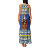 Ukraine Christmas Family Matching Tank Maxi Dress and Hawaiian Shirt Saint Nicholas Vyshyvanka Style - Wonder Print Shop