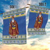 Ukraine Christmas Garden Flag Saint Nicholas Vyshyvanka Style - Wonder Print Shop