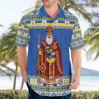 Ukraine Christmas Hawaiian Shirt Saint Nicholas Vyshyvanka Style - Wonder Print Shop