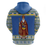 Ukraine Christmas Hoodie Saint Nicholas Vyshyvanka Style - Wonder Print Shop