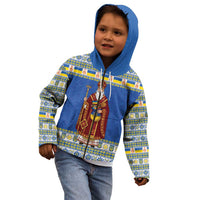 Ukraine Christmas Kid Hoodie Saint Nicholas Vyshyvanka Style - Wonder Print Shop