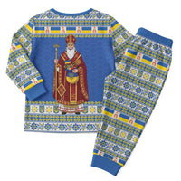 Ukraine Christmas Pajama Set Saint Nicholas Vyshyvanka Style - Wonder Print Shop