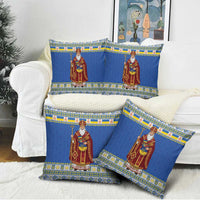 Ukraine Christmas Pillow Cover Saint Nicholas Vyshyvanka Style - Wonder Print Shop