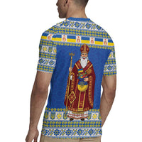 Ukraine Christmas Rugby Jersey Saint Nicholas Vyshyvanka Style - Wonder Print Shop