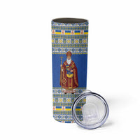 Ukraine Christmas Skinny Tumbler Saint Nicholas Vyshyvanka Style - Wonder Print Shop