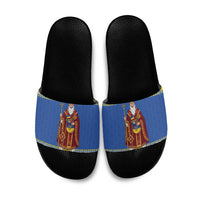 Ukraine Christmas Slide Sandals Saint Nicholas Vyshyvanka Style - Wonder Print Shop
