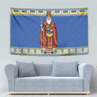 Ukraine Christmas Tapestry Saint Nicholas Vyshyvanka Style - Wonder Print Shop