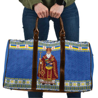 Ukraine Christmas Travel Bag Saint Nicholas Vyshyvanka Style - Wonder Print Shop
