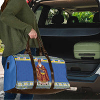 Ukraine Christmas Travel Bag Saint Nicholas Vyshyvanka Style - Wonder Print Shop