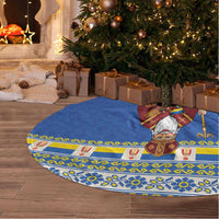 Ukraine Christmas Tree Skirt Saint Nicholas Vyshyvanka Style - Wonder Print Shop