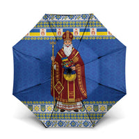 Ukraine Christmas Umbrella Saint Nicholas Vyshyvanka Style - Wonder Print Shop