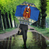 Ukraine Christmas Umbrella Saint Nicholas Vyshyvanka Style - Wonder Print Shop