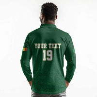 Senegal Football Champions Custom Long Sleeve Polo Shirt Lions of Teranga Rise