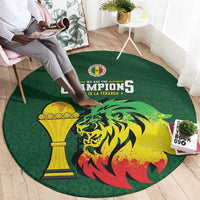 Senegal Football Champions Round Carpet Lions of Teranga Rise