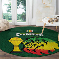 Senegal Football Champions Round Carpet Lions of Teranga Rise