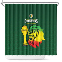 Senegal Football Champions Shower Curtain Lions of Teranga Rise
