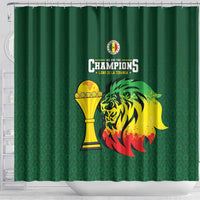 Senegal Football Champions Shower Curtain Lions of Teranga Rise