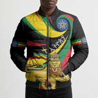 Ethiopia National Day 1991 Bomber Puffer Jacket Habesha Lion Of Judah