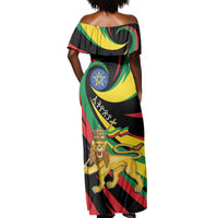 Ethiopia National Day 1991 Off Shoulder Maxi Dress Habesha Lion Of Judah