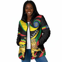 Ethiopia National Day 1991 Padded Jacket Habesha Lion Of Judah
