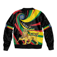 Ethiopia National Day 1991 Sleeve Zip Bomber Jacket Habesha Lion Of Judah