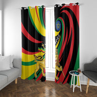 Ethiopia National Day 1991 Window Curtain Habesha Lion Of Judah
