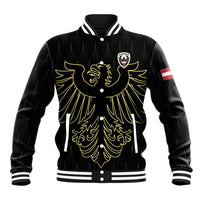 Custom World Football 2026 Austria Baseball Jacket Austrian Eagles Black Glory