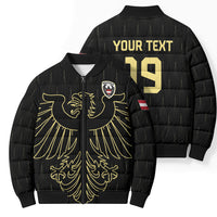 Custom World Football 2026 Austria Bomber Puffer Jacket Austrian Eagles Black Glory