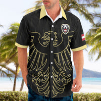 Custom World Football 2026 Austria Hawaiian Shirt Austrian Eagles Black Glory