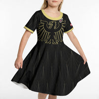 Custom World Football 2026 Austria Kid Short Sleeve Dress Austrian Eagles Black Glory