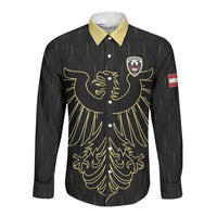 Custom World Football 2026 Austria Long Sleeve Button Shirt Austrian Eagles Black Glory
