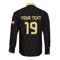 Custom World Football 2026 Austria Long Sleeve Button Shirt Austrian Eagles Black Glory