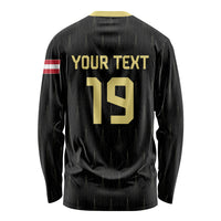 Custom World Football 2026 Austria Long Sleeve Shirt Austrian Eagles Black Glory