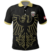 Custom World Football 2026 Austria Polo Shirt Austrian Eagles Black Glory