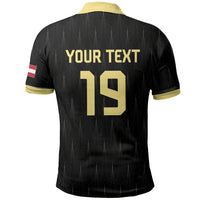 Custom World Football 2026 Austria Polo Shirt Austrian Eagles Black Glory