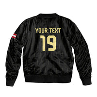 Custom World Football 2026 Austria Sleeve Zip Bomber Jacket Austrian Eagles Black Glory