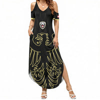 Custom World Football 2026 Austria Summer Maxi Dress Austrian Eagles Black Glory