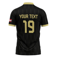 Custom World Football 2026 Austria Zipper Polo Shirt Austrian Eagles Black Glory