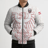 Custom World Football 2026 Austria Bomber Puffer Jacket Austrian Eagles White Glory