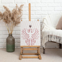 World Football 2026 Austria Canvas Wall Art Austrian Eagles White Glory