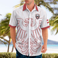 Custom World Football 2026 Austria Hawaiian Shirt Austrian Eagles White Glory