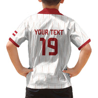 Custom World Football 2026 Austria Kid Hawaiian Shirt Austrian Eagles White Glory