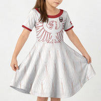 Custom World Football 2026 Austria Kid Short Sleeve Dress Austrian Eagles White Glory